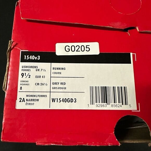 New Balance 1540v3 Grey Red Dragonfly Running Shoes Sneakers W1540GD3